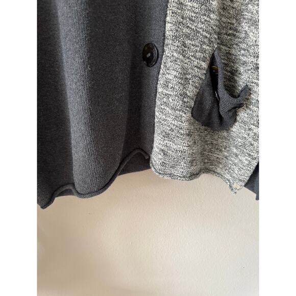 PURE Knits Handknit Lagenlook Artsy Long Sweater Cardigan Pearl Big Buttons Sz L - Picture 13 of 13